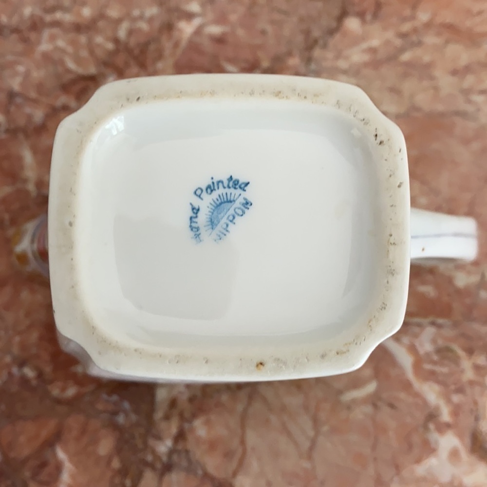 Antique Nippon Creamer 1911–1921 | Hand-Painted Roses, Gold Trim, Rare Square - Picture 4 of 6